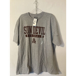 Perrin New Agenda 2XL ASU Sun Devil Short Sleeve Baseball T-Shirt Grey NWT